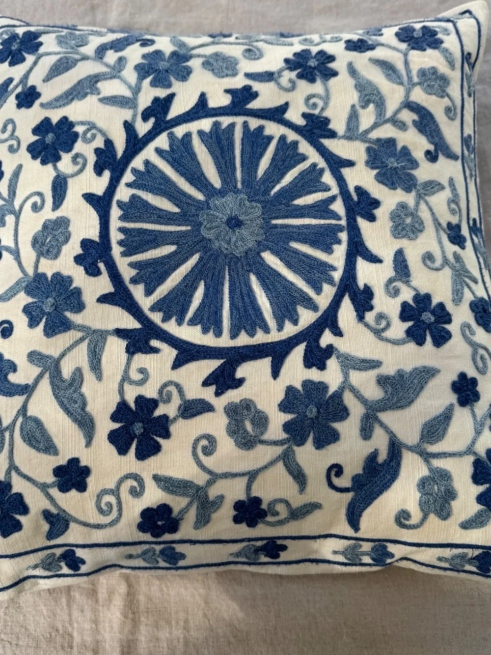 Pottery Barn THREE embroidered pillow covers RARE FIND